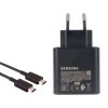 Samsung 45W Gyári Gyorstöltő USB-C Fekete (EP-TA845) + 1m USB-C gyári töltő kábel (EP-DA705)