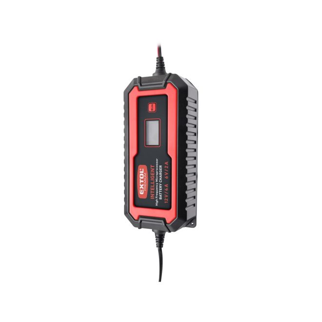 EXTOL® Prémium 12V/6V 4A Autós Akkutöltő, mikroprocesszoros, intelligens (8897302)