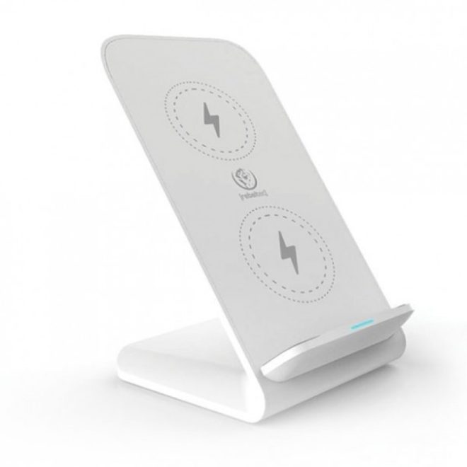Rebeltec W210 QI 15W Indukciós vezeték nélküli telefon állvány, töltő, fehér
