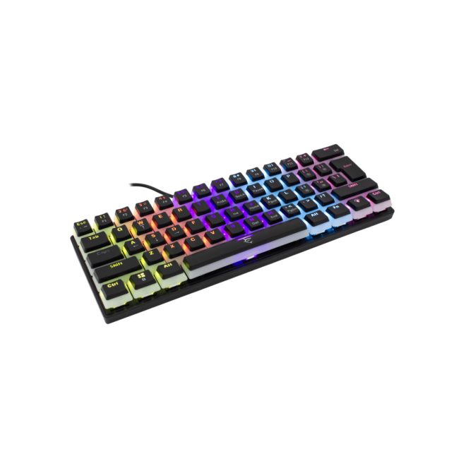White Shark Ashiko-2 RGB világítós US angol kiosztású 60%-os MECHANIKUS fekete gamer billentyűzet, piros kapcsolók (GK-2202-2B/R-US)