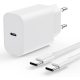 Apple iPhone 15, 16 Gyári 20W Gyors Töltő + 2m Kábel (USB-C to USB-C) (MHJE3ZM/A + MLL82ZM/A)