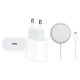 Apple iPhone Gyári 20W USB-C Gyors töltő + Vezeték nélküli mágneses indukciós Magsafe USB-C töltő kábel