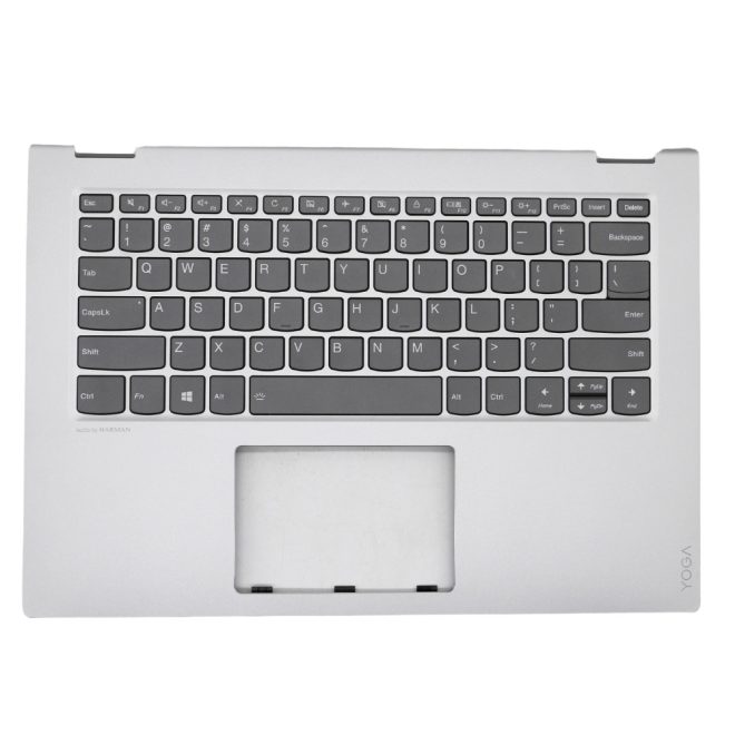 Lenovo IdeaPad Yoga 520-14IKB szürke színű gyári új UK angol háttér-világításos billentyűzet modul (SN20M61767)