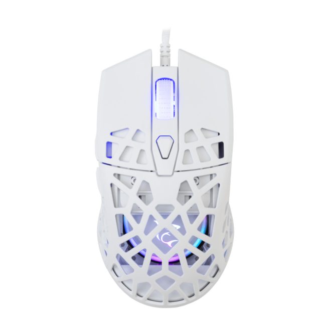 White Shark CARADOC RGB Világítós Gamer Egér 7200 DPI, Fehér (GM-5018W)