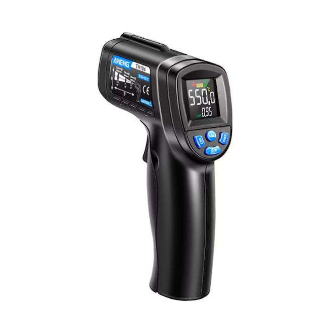 Infravörös, lézeres digitális hőmérő -50C-től +550C-ig (TH104)