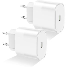   2db Apple Gyári Dobozos 20W USB-C (Type-C) fali telefon és tablet töltő (MHJE3ZM/A, A2347)