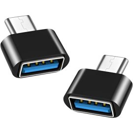   2db USB-C (Type-C) to USB 3.0 OTG (Normál USB) adapter, átalakító fekete
