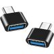 2db USB-C (Type-C) to USB 3.0 OTG (Normál USB) adapter, átalakító fekete