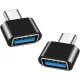 2db USB-C (Type-C) to USB 3.0 OTG (Normál USB) adapter, átalakító fekete