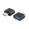 2db USB-C (Type-C) to USB 3.0 OTG (Normál USB) adapter, átalakító fekete