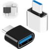 2 darabos szett USB-C (Type-C) to USB 3.0 OTG (Normál USB) adapter, átalakító 1db fekete és 1db fehér