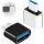 2 darabos szett USB-C (Type-C) to USB 3.0 OTG (Normál USB) adapter, átalakító 1db fekete és 1db fehér