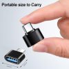 3db USB-C (Type-C) to USB 3.0 OTG (Normál USB) adapter, átalakító fekete