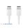 Univerzális 1,2m USB-C to USB-C (Type-C) Adatkábel, Töltőkábel kábel, fehér (X106)