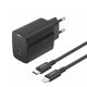 Apple iPhone-hoz, iPad-hez 20W Gyors Töltő USB-C, fekete (Type-C to Lightning) 