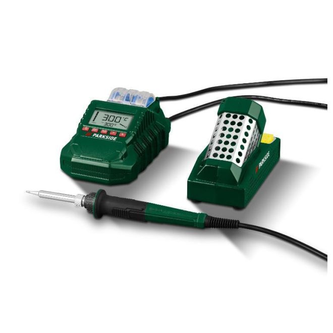 PARKSIDE® 60W Digitális Forrasztóállomás, Forrasztópáka, 200 - 480 Celsius fok között állítható (PLSD 60 C3)