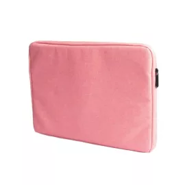   15,6 colos világos rózsaszín laptop sleeve, táska, laptop védőtok, kívül strapabíró szövet belül puha plüss, cipzáras