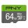 PNY 64GB MicroSDHC kártya - microSDXC UHS-I Class10 + adapter, 100MB/s