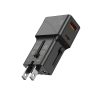 25W-os univerzális gyors töltő világ utazó USB és USB-C 4in1 EU, AUS, UK, USA utazáshoz (Jellico - S6)