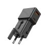 25W-os univerzális gyors töltő világ utazó USB és USB-C 4in1 EU, AUS, UK, USA utazáshoz (Jellico - S6)