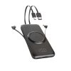 BLACKBIRD P1 10000mAh Power Bank Qi töltéssel, USB, Type-C, Lightning, MicroUSB  Fekete (BH1551)