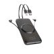 BLACKBIRD P1 10000mAh Power Bank Qi töltéssel, USB, Type-C, Lightning, MicroUSB  Fekete (BH1551)