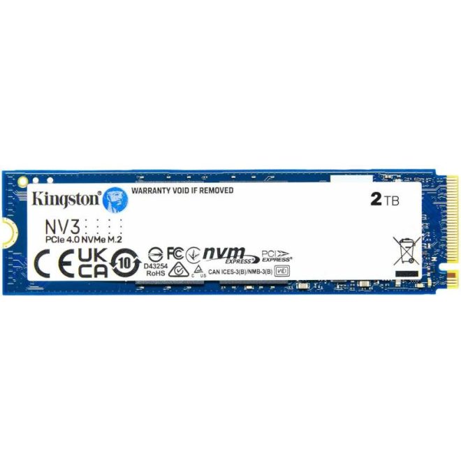 Kingston 2TB NV3 NVMe Gen4 x4 M.2 PCIe SSD kártya (2280) (SNV3S/2000G)