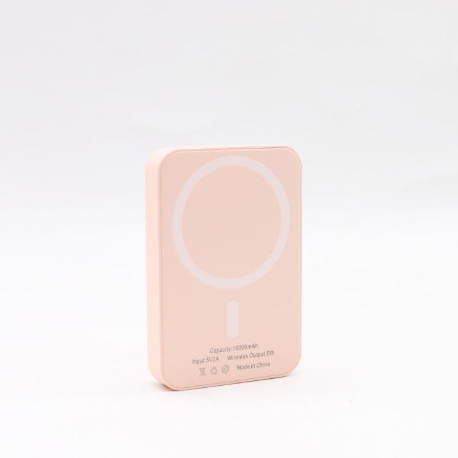 Apple iPhone Power Bank MagSafe, 10000mAh mágneses indukciós gyors töltővel,rózsaszín