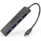 USB-C elosztó HUB port replikátor - 4 db nagy sebességű USB 3.0 porttal, gyors adatátvitelhez és több eszköz csatlakoztatásához laptophoz és PC-hez