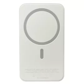   Apple iPhone 15, 16, 17-hez Power Bank MagSafe 10.000mAh mágneses indukciós vezeték nélküli gyorstöltővel, USB-C kábellel tölthető fel