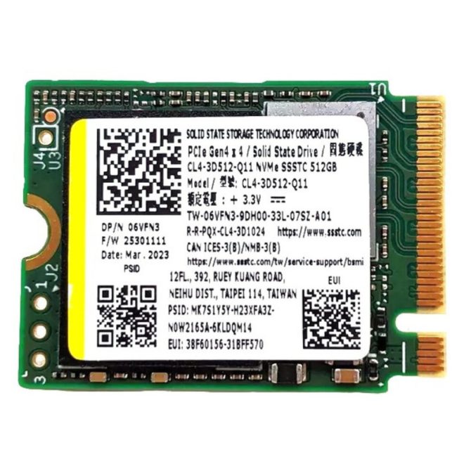 LITE-ON 512GB (2230) M.2 PCIe NVME SSD meghajtó kártya (CL4-3D512-Q11)