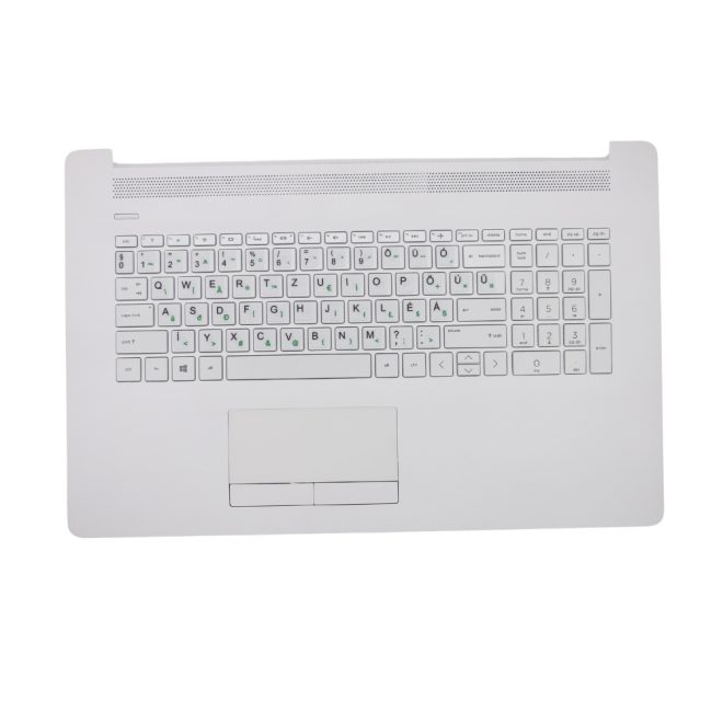 Hp 17-CA1001NH, gyári új, kopásálló matricával magyarított fehér billentyűzet modul + touchpad (L22516-001)