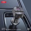 Szivargyújtós Autós FM Transmitter 30W USB-C és USB-A telefon gyors töltővel, MP3 lejátszás (XO - BCC17)