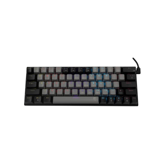 White Shark WAKIZASHI 2 fekete - szürke MAGYAR kiosztású mechanikus gamer billentyűzet, kék kapcsolók (GK-002723V2-G-B/BL-HU)