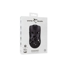   White Shark DAGONET vezeték nélküli Gamer Egér 12000 DPI, Fekete, Könnyű Váz, 1,8m USB-C töltőkábellel (WGM-5019B)