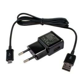  Samsung Gyári Galaxy 10W USB Telefon Töltő + 1m MicroUSB - USB összekötő kábel (ETA-U90EBE + ECB-DU5ABE)
