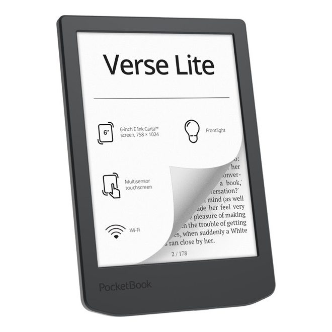 POCKETBOOK e-Reader - PB619 VERSE LITE Midnight (6" E-Ink Carta, Cpu:1GHz, 512MB, 8GB, 1000mAh, wifi, USB-C)