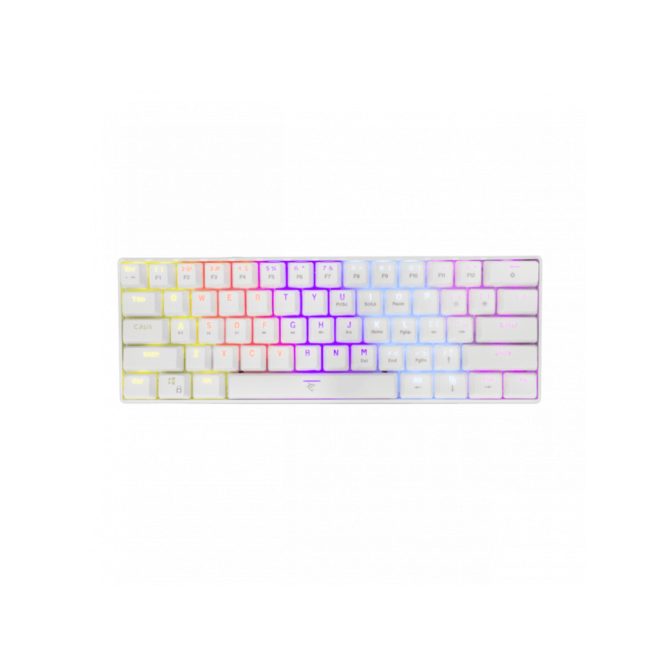 White Shark SHINOBI-2 RGB világítós magyar kiosztású MECHANKIUS fehér gamer billentyűzet, kék kapcsolók (GK-004223W/BL-HU)
