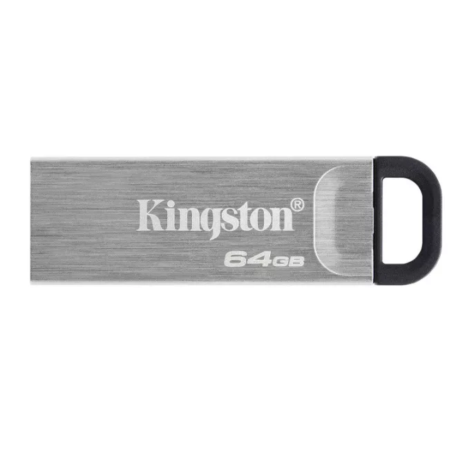 Kingston DataTraveler Kyson 64GB USB 3.2 Gen 1 pendrive - gyors adatátvitel, tartós fémházas kialakítás, szürke-fekete szín, kompakt és megbízható tárolás