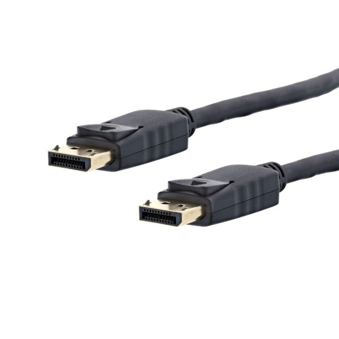 DisplayPort összekötő kábel 1m Apa-Apa - nagy felbontású kép- és hangátvitel, erős csatlakozók, megbízható jelminőség dokkolóhoz, monitorhoz és laptophoz, PC-hez