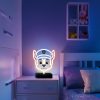 Mancs Őrjárat Chase LED neon asztali lámpa, éjjeli lámpa állványon, USB csatlakozóval