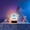 Mancs Őrjárat logó LED neon asztali lámpa, éjjeli lámpa állványon, USB csatlakozóval
