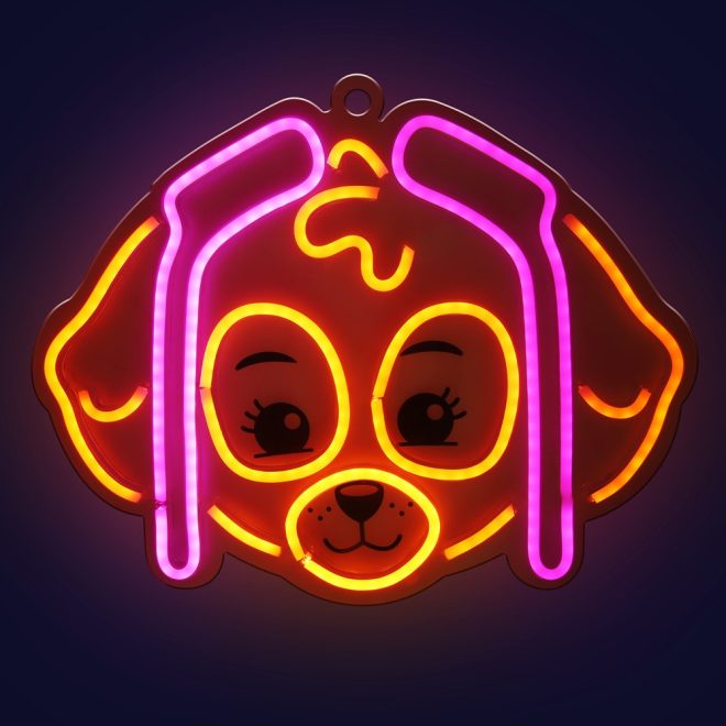 Mancs Őrjárat Skye LED neon falra akasztható lámpa, éjjeli lámpa, USB csatlakozóval