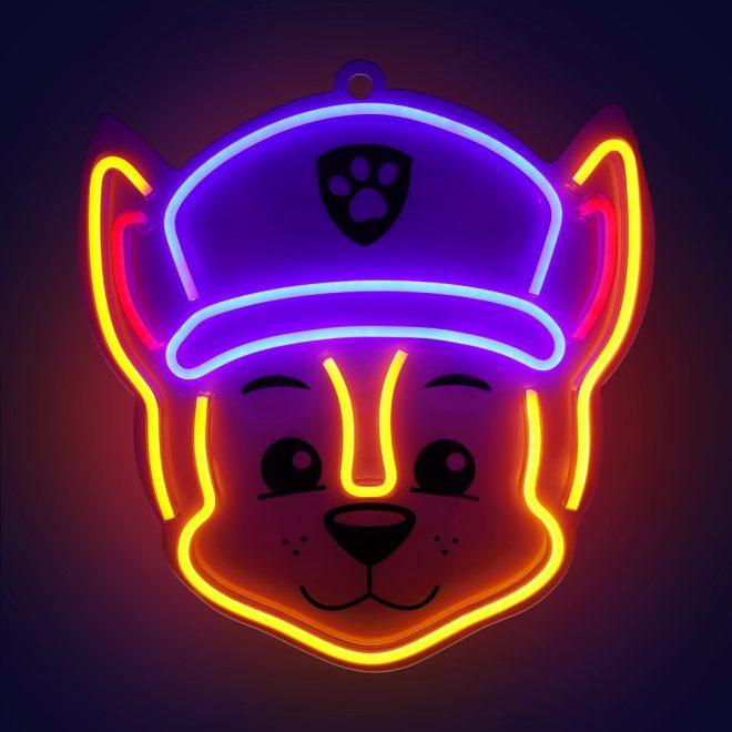 Mancs Őrjárat Chase LED neon falra akasztható lámpa, éjjeli lámpa, USB csatlakozóval