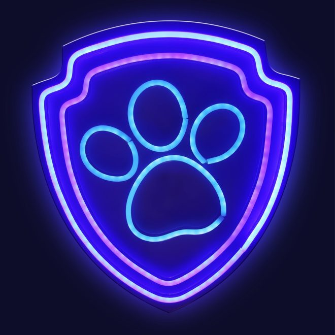Mancs Őrjárat mancs LED neon falra akasztható lámpa, éjjeli lámpa, USB csatlakozóval