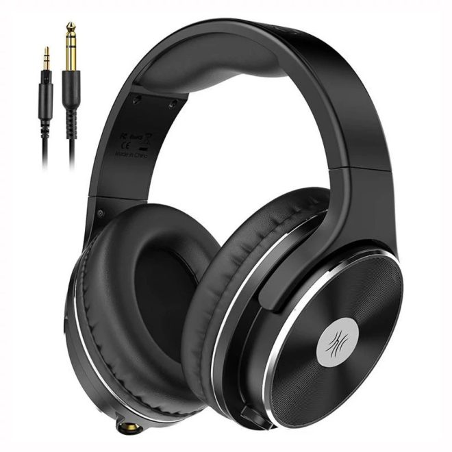 OneOdio DJ fejhallgató - Studio HiFi minőség, vezetékes kialakítás 3,5mm és 6,35mm jack csatlakozóval, Hi-Res Audio hangzás, kényelmes fülpárnákkal hosszú használathoz