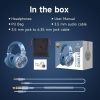 OneOdio DJ fejhallgató Pro 10 Deep Blue - vezetékes Hi-Res Audio hangzás, 3,5mm és 6,35mm jack csatlakozó, erőteljes basszus, kényelmes fülpárnák stúdióhoz és DJ használatra