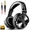 OneOdio DJ fejhallgató Pro 10 Black - vezetékes Hi-Res Audio hangzás, 3,5mm és 6,35mm jack csatlakozó, erőteljes basszus, kényelmes fülpárnák stúdióhoz és DJ használatra