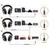 OneOdio DJ fejhallgató Pro 10 Black - vezetékes Hi-Res Audio hangzás, 3,5mm és 6,35mm jack csatlakozó, erőteljes basszus, kényelmes fülpárnák stúdióhoz és DJ használatra