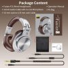 OneOdio DJ fejhallgató Fusion A71 Silver - vezetékes Hi-Res Audio hangzás, 3,5mm és 6,35mm jack csatlakozó, kényelmes memóriahabos fülpárnák, ideális DJ-knek és stúdióhoz